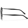 image:imageCARFIA Retro Round Polarized Sunglasses for Women UV Protection Acetate Arms Metal Frame Driving GlassesH Black Frame  Grey Lens