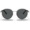 image:imageCARFIA Retro Round Polarized Sunglasses for Women UV Protection Acetate Arms Metal Frame Driving GlassesH Black Frame  Grey Lens