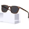 image:imageCARFIA Classic Polarized Sunglasses for Men UV400 Protection Flexible Acetate Shades with Core Wire Design CA31238B Tortoiseshell Frame Gray Lenses