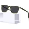 image:imageCARFIA Classic Polarized Sunglasses for Men UV400 Protection Flexible Acetate Shades with Core Wire Design CA31238C Green  Clear Yellow Frame Gray Lenses