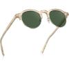 image:imageCARFIA Retro Round Polarized Sunglasses For Men Acetate SemiRimless Frames Driving Sun Glasses UV 400 Protection5 Tea Frame Green Lens