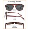 image:imageCARFIA Polarized Sunglasses for Men UV400 Protection  Pilot Design Acetate Sun Glasses for Driving Fishing Outdoor CA53553 Brown Tortoise Frame Gray Lens
