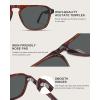 image:imageCARFIA Polarized Sunglasses for Men UV400 Protection  Pilot Design Acetate Sun Glasses for Driving Fishing Outdoor CA53553 Brown Tortoise Frame Gray Lens