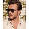 image:imageCARFIA Polarized Sunglasses for Men UV400 Protection  Pilot Design Acetate Sun Glasses for Driving Fishing Outdoor CA53553 Brown Tortoise Frame Gray Lens