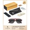 image:imageCARFIA Polarized Sunglasses for Men UV400 Protection  Pilot Design Acetate Sun Glasses for Driving Fishing Outdoor CA53553 Brown Tortoise Frame Gray Lens