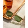 image:imageCARFIA Polarized Sunglasses for Men UV400 Protection  Pilot Design Acetate Sun Glasses for Driving Fishing Outdoor CA53556 Transparent Tea Frame Green Lens