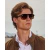 image:imageCARFIA Polarized Sunglasses for Men UV400 Protection  Pilot Design Acetate Sun Glasses for Driving Fishing Outdoor CA53559 Tortoise Frame Brown Lens