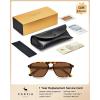 image:imageCARFIA Polarized Sunglasses for Men UV400 Protection  Pilot Design Acetate Sun Glasses for Driving Fishing Outdoor CA53559 Tortoise Frame Brown Lens