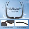 image:imageCARFIA Retro Sport Casual Polarized Sunglasses For Men With Removable Side Shield UV 400 Protection CA09211 Tortoise Frame Gray Lens