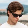 image:imageCARFIA Retro Sport Casual Polarized Sunglasses For Men With Removable Side Shield UV 400 Protection CA09212 Black Frame Gray Lens