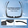 image:imageCARFIA Retro Sport Casual Polarized Sunglasses For Men With Removable Side Shield UV 400 Protection CA09212 Black Frame Gray Lens