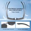 image:imageCARFIA Retro Sport Casual Polarized Sunglasses For Men With Removable Side Shield UV 400 Protection CA09213 Gray Frame Gray Lens