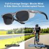 image:imageCARFIA Retro Sport Casual Polarized Sunglasses For Men With Removable Side Shield UV 400 Protection CA09213 Gray Frame Gray Lens