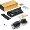 image:imageCARFIA Retro Sport Casual Polarized Sunglasses For Men With Removable Side Shield UV 400 Protection CA09213 Gray Frame Gray Lens