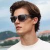 image:imageCARFIA Retro Sport Casual Polarized Sunglasses For Men With Removable Side Shield UV 400 Protection CA09213 Gray Frame Gray Lens