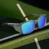 image:imageCARFIA Retro Sport Casual Polarized Sunglasses For Men With Removable Side Shield UV 400 Protection CA09214 Gray Frame Blue Lens