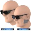 image:imageCARFIA Retro Sport Casual Polarized Sunglasses For Men With Removable Side Shield UV 400 Protection CA09214 Gray Frame Blue Lens