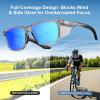image:imageCARFIA Retro Sport Casual Polarized Sunglasses For Men With Removable Side Shield UV 400 Protection CA09214 Gray Frame Blue Lens