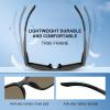 image:imageCARFIA Retro Sport Casual Polarized Sunglasses For Men With Removable Side Shield UV 400 Protection CA09215 Black Frame Blue Lens