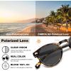 image:imageCARFIA Polarized Sunglasses for Women Acetate Frame SmallMedium Size UV400 Protection  Anti Glare CA52881 Tortoise Frame Grey Lens