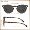 image:imageCARFIA Polarized Sunglasses for Women Acetate Frame SmallMedium Size UV400 Protection  Anti Glare CA52881 Tortoise Frame Grey Lens