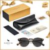 image:imageCARFIA Polarized Sunglasses for Women Acetate Frame SmallMedium Size UV400 Protection  Anti Glare CA52881 Tortoise Frame Grey Lens
