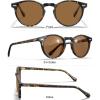 image:imageCARFIA Polarized Sunglasses for Women Acetate Frame SmallMedium Size UV400 Protection  Anti Glare CA52882 Tortoise Frame Brown Lens