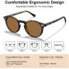 image:imageCARFIA Polarized Sunglasses for Women Acetate Frame SmallMedium Size UV400 Protection  Anti Glare CA52882 Tortoise Frame Brown Lens