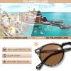 image:imageCARFIA Polarized Sunglasses for Women Acetate Frame SmallMedium Size UV400 Protection  Anti Glare CA52882 Tortoise Frame Brown Lens