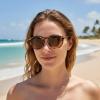 image:imageCARFIA Polarized Sunglasses for Women Acetate Frame SmallMedium Size UV400 Protection  Anti Glare CA52882 Tortoise Frame Gradient Brown Lens