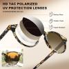 image:imageCARFIA Polarized Sunglasses for Women Acetate Frame SmallMedium Size UV400 Protection  Anti Glare CA52882 Tortoise Frame Gradient Brown Lens