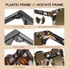 image:imageCARFIA Polarized Sunglasses for Women Acetate Frame SmallMedium Size UV400 Protection  Anti Glare CA52882 Tortoise Frame Gradient Brown Lens