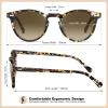image:imageCARFIA Polarized Sunglasses for Women Acetate Frame SmallMedium Size UV400 Protection  Anti Glare CA52882 Tortoise Frame Gradient Brown Lens