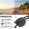 image:imageCARFIA Polarized Sunglasses for Women Acetate Frame SmallMedium Size UV400 Protection  Anti Glare CA52883 Black Frame Grey Lens