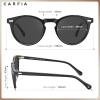 image:imageCARFIA Polarized Sunglasses for Women Acetate Frame SmallMedium Size UV400 Protection  Anti Glare CA52883 Black Frame Grey Lens