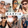 image:imageCARFIA Polarized Sunglasses for Women Acetate Frame SmallMedium Size UV400 Protection  Anti Glare CA52883 Black Frame Grey Lens