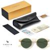image:imageCARFIA Polarized Sunglasses for Women Acetate Frame SmallMedium Size UV400 Protection  Anti Glare CA52884 Grey Green Lens