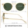 image:imageCARFIA Polarized Sunglasses for Women Acetate Frame SmallMedium Size UV400 Protection  Anti Glare CA52884 Grey Green Lens