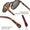image:imageCARFIA Polarized Sunglasses for Women Acetate Frame SmallMedium Size UV400 Protection  Anti Glare CA52884 Tortoise Frame Green Lens