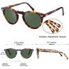image:imageCARFIA Polarized Sunglasses for Women Acetate Frame SmallMedium Size UV400 Protection  Anti Glare CA52884 Tortoise Frame Green Lens