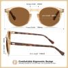 image:imageCARFIA Polarized Sunglasses for Women Acetate Frame SmallMedium Size UV400 Protection  Anti Glare CA52886 Clear Brown Frame Brown Lens