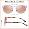 image:imageCARFIA Polarized Sunglasses for Women Acetate Frame SmallMedium Size UV400 Protection  Anti Glare CA52886 Pink Mirror