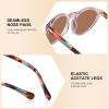 image:imageCARFIA Polarized Sunglasses for Women Acetate Frame SmallMedium Size UV400 Protection  Anti Glare CA52886 Pink Mirror