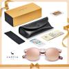 image:imageCARFIA Polarized Sunglasses for Women Acetate Frame SmallMedium Size UV400 Protection  Anti Glare CA52886 Pink Mirror