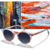 image:imageCARFIA Polarized Sunglasses for Women Acetate Frame SmallMedium Size UV400 Protection  Anti Glare CA52887 Grey Gradient Lens