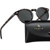 image:imageCARFIA Polarized Sunglasses for Women Acetate Frame SmallMedium Size UV400 Protection  Anti Glare CA52887 Tortoise Frame Grey Lens