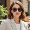 image:imageCARFIA Polarized Sunglasses for Women Acetate Frame SmallMedium Size UV400 Protection  Anti Glare CA52887 Tortoise Frame Grey Lens