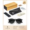 image:imageCARFIA Polarized Sunglasses for Women Acetate Frame SmallMedium Size UV400 Protection  Anti Glare CA52889 Black Frame Grey Lens