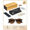 image:imageCARFIA Polarized Sunglasses for Women Acetate Frame SmallMedium Size UV400 Protection  Anti Glare CA52889 Tortoise Frame Brown Lens
