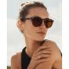 image:imageCARFIA Polarized Sunglasses for Women Acetate Frame SmallMedium Size UV400 Protection  Anti Glare CA52889 Tortoise Frame Brown Lens